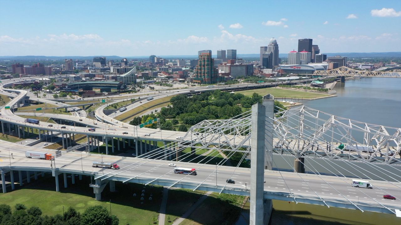 A view of downtown Louisville and the waterfront (Spectrum News 1/Andrew Bennett)