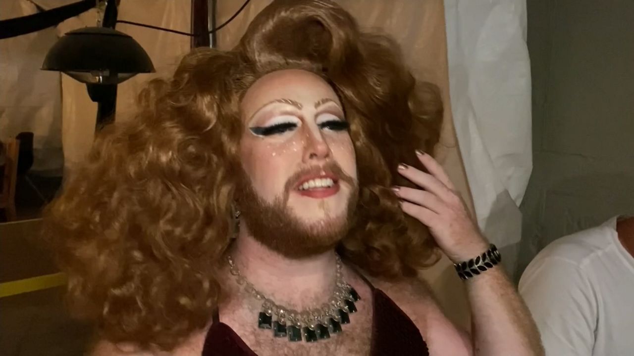 Drag queen celebrates Pride season hosting drag queen bingo