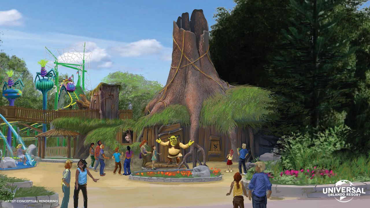 Rendering of Shrek's Swamp Meet at DreamWorks Land at Universal Orlando Resort (Courtesy: Universal Orlando)