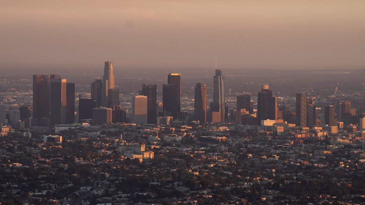The Los Angeles skyline is seen from the Griffith Park in Los Angeles, Monday, Nov. 14, 2022. (AP Photo/Jae C. Hong)