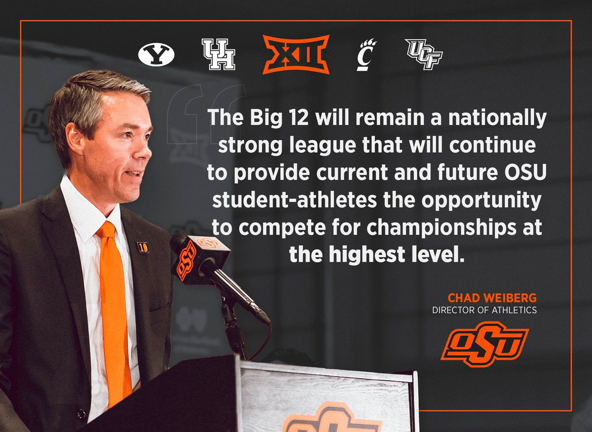 A quote from an Oklahoma State coach following the announcement of Big 12 expansion (Provided)