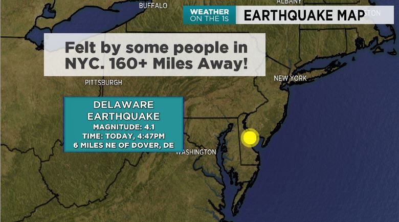 Earthquake With 41 Magnitude Felt In Nyc