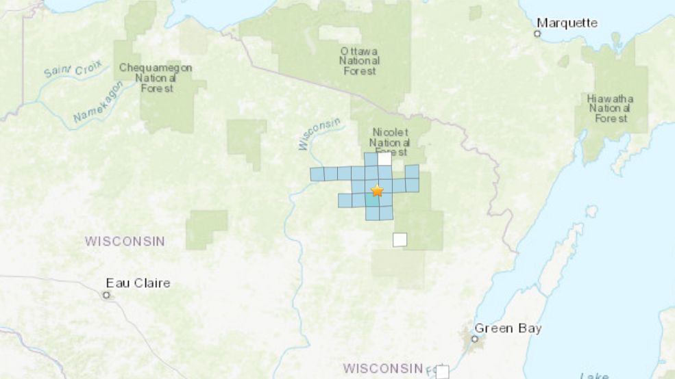 earthquake in crandon map