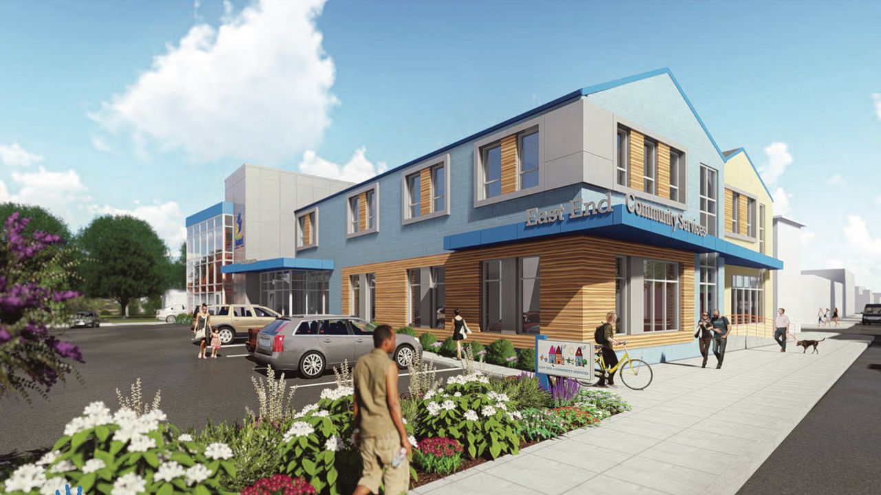 A rendering of the East End Community Services' new facility. The project received funding from the City of Dayton. (Photo courtesy of WestCare Ohio) 