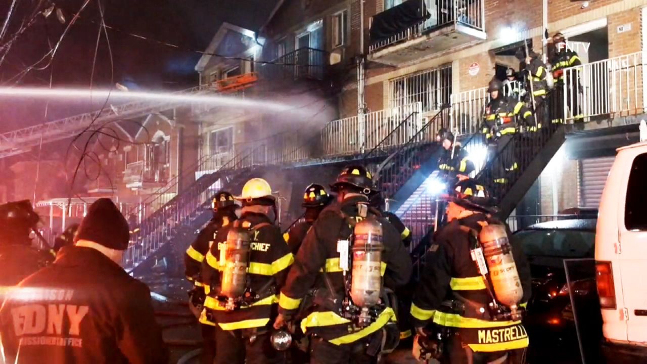 fdny investigates blast and fire in Cypress Hills