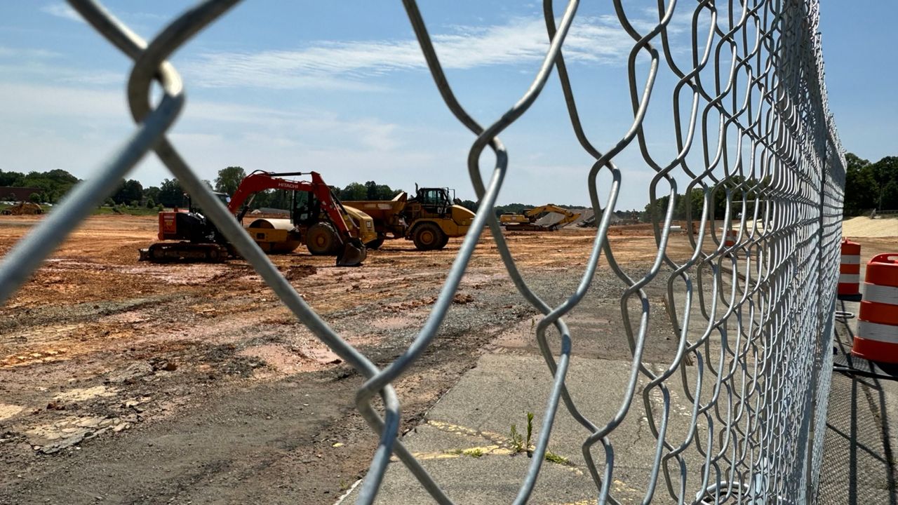The site of the former Eastland Mall in East Charlotte has sat vacant for a decade. (Charles Duncan/Spectrum News 1)
