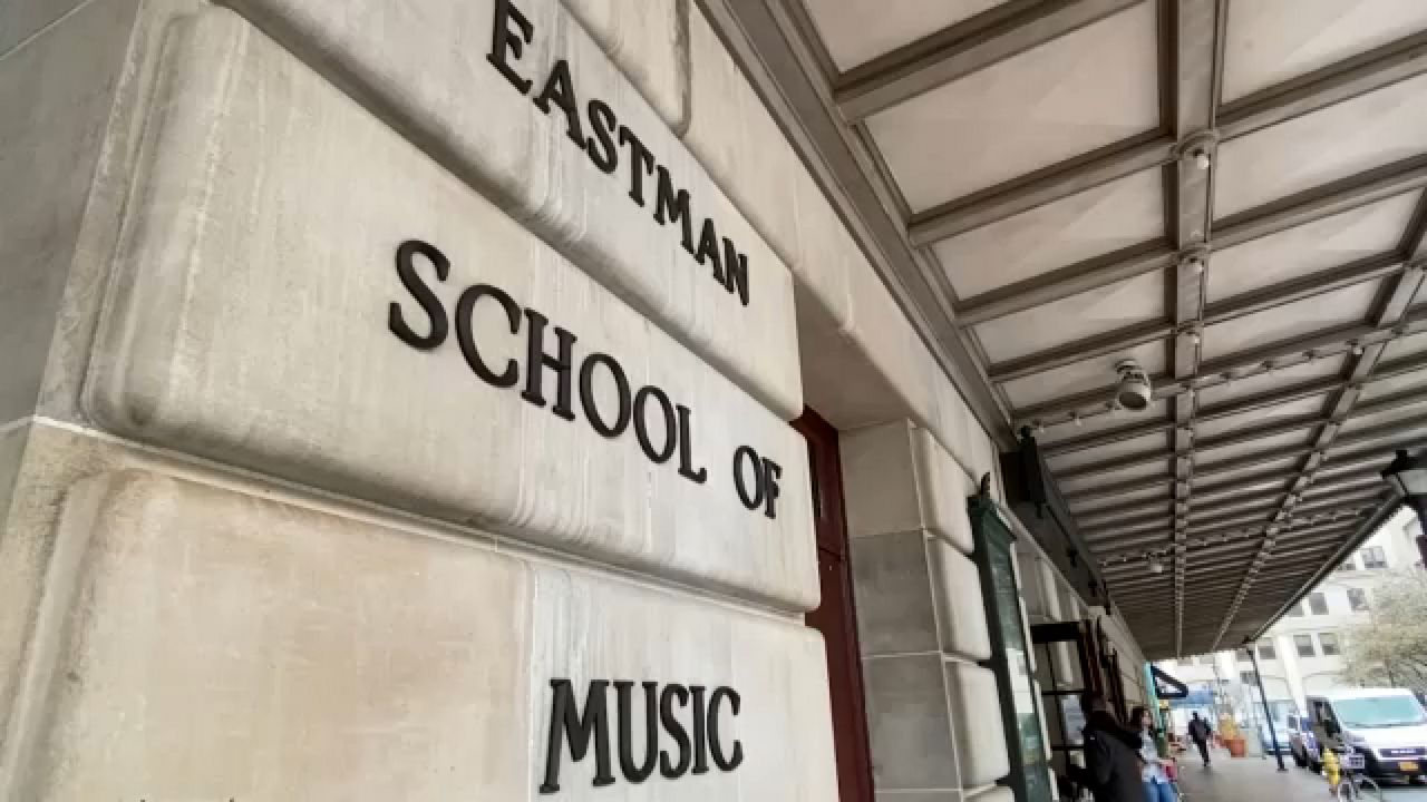 Outside of the Eastman School of Music (Spectrum News 1)