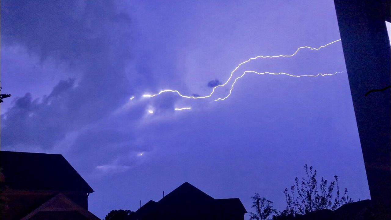Lightning captured by Cori Silker in Wake Forest.