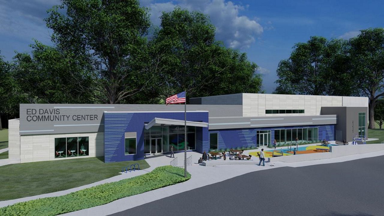 The Ed Davis Community Center renovation includes a gym, an indoor walking track, a teen room, a multipurpose room, an upgraded playground and an exterior upgrade.