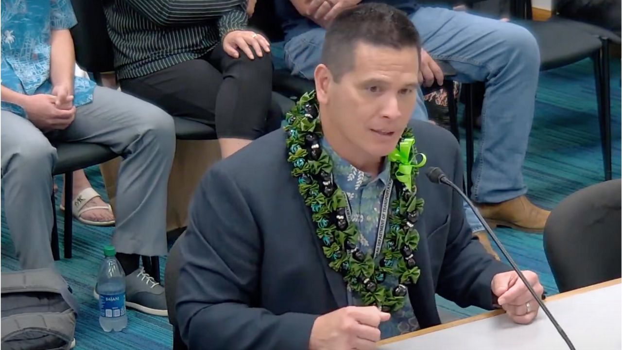 Ed Sniffen, nominee for state Department of Transportation director, answers questions from the Senate Committee on Transportation and Culture and the Arts on Thursday. (Hawaii Senate Facebook livefeed capture) Ed Sniffen, nominee for state Department of Transportation director, answers questions from the Senate Committee on Transportation and Culture and the Arts on Thursday. (Hawaii Senate Facebook livefeed capture)