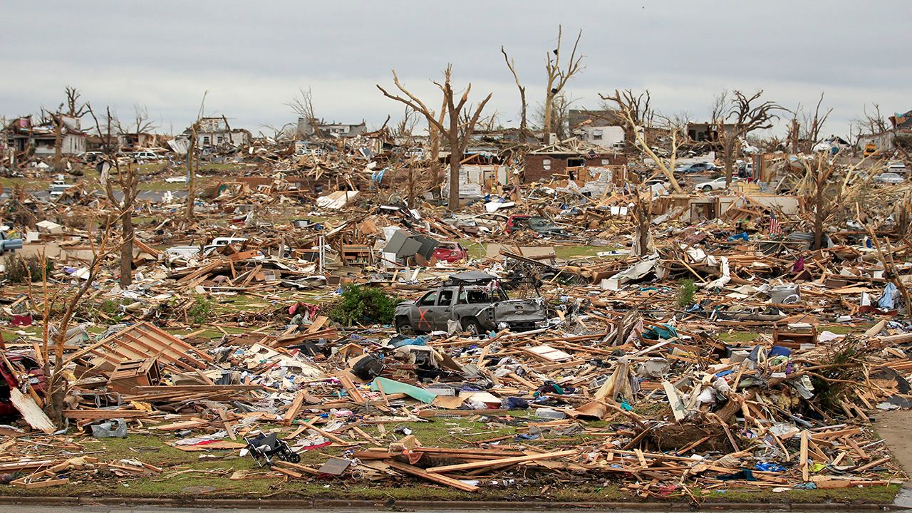 Tornado damage from EF-5 in Joplin, MO in 2011. 