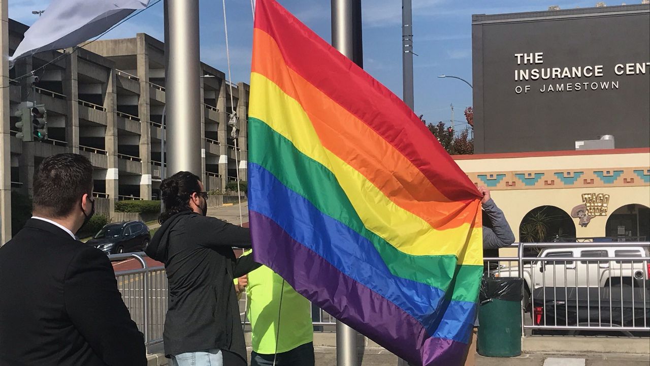 Jamestown raises PRIDE flag on national Coming Out Day