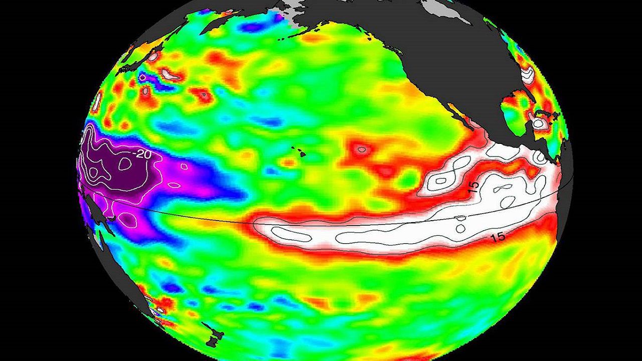 An El Nino pattern in the central Pacific. This pattern will have an impact on the tropical Atlantic later this year. (File Photo)
