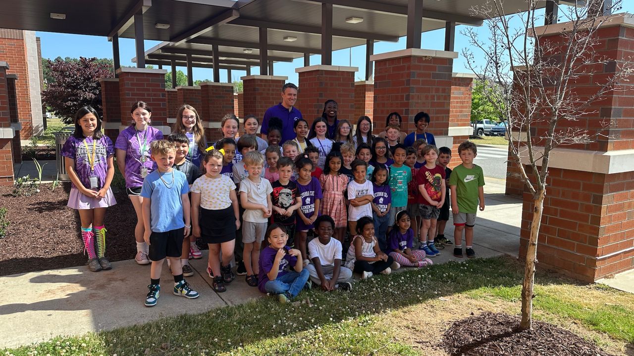 Students created a pollinator garden for Better World Week (Spectrum News 1/Jenna Rae Gaertner)