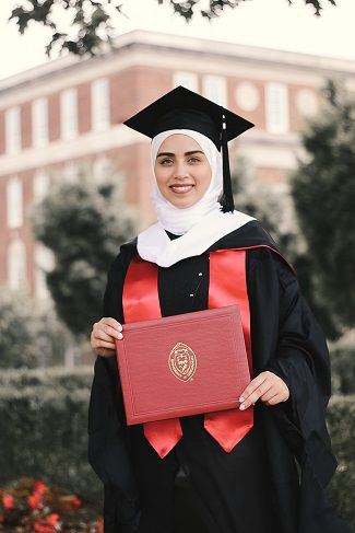 Mariam Elgafy poses for a graduation photos at the University of Cincinnati (Provided)