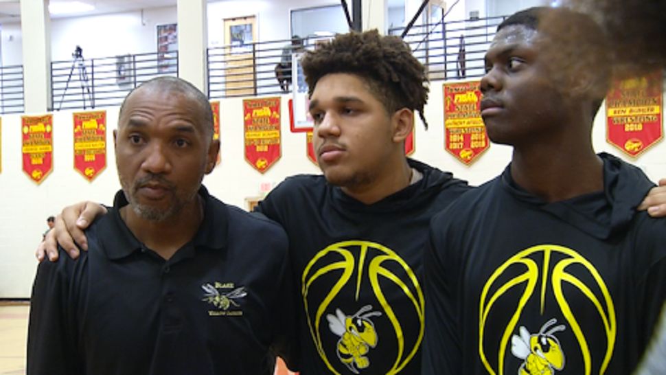 Derrick and Emanuel Sharpe on a mission together at Blake High School