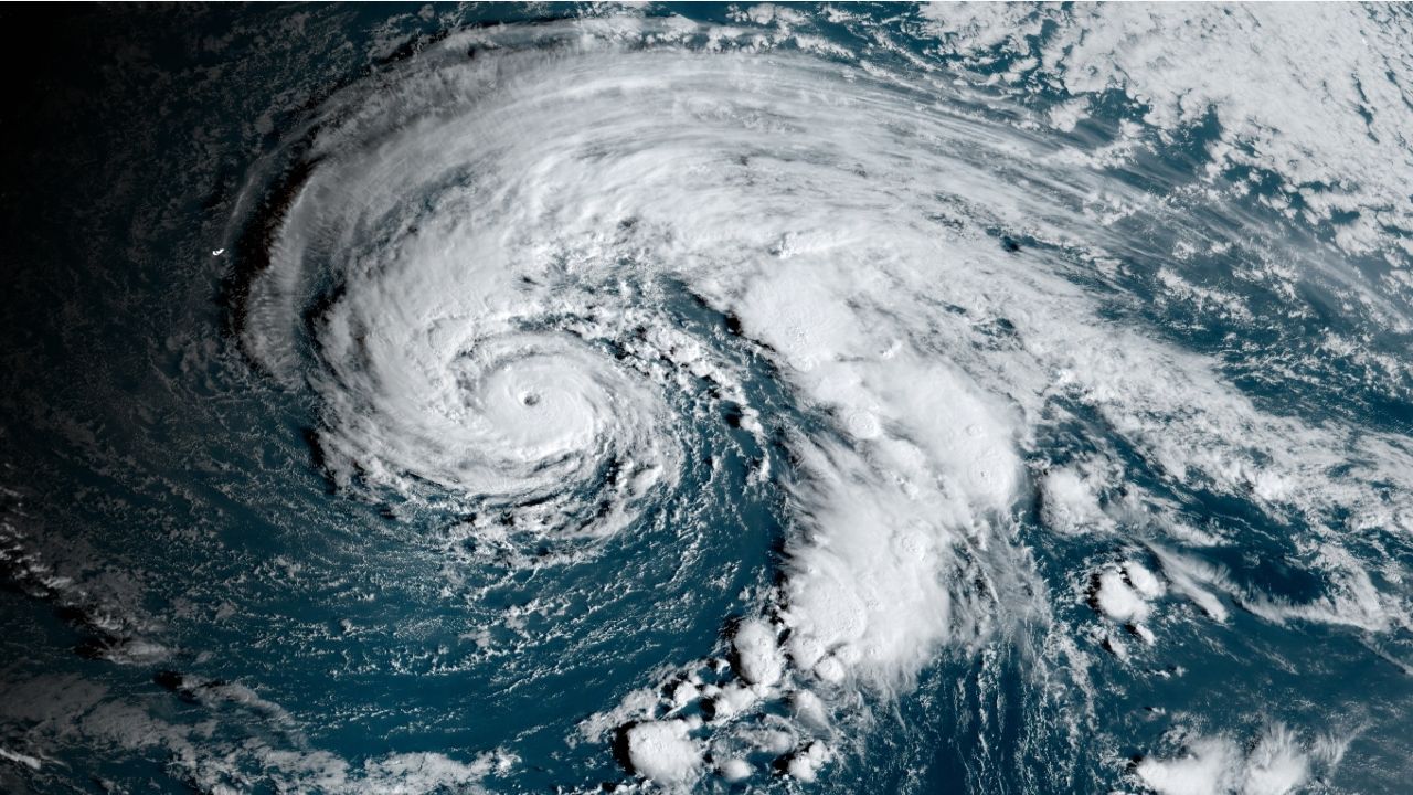 Hurricane Epsilon Over Central Atlantic