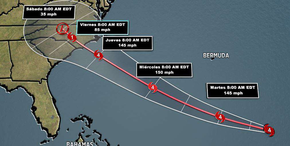 Huracán Florence. Foto: NOAA