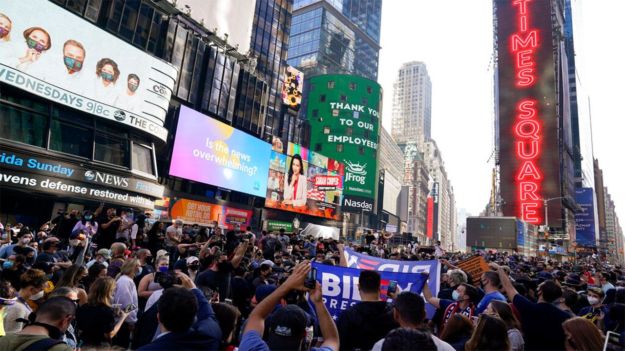 Joy, relief in the streets of NY by Biden’s victory