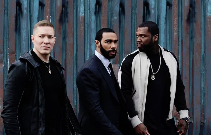 Estrellas de Power. Joseph Sikora, Omari Harwick and 50 Cent. Foto: Starz.