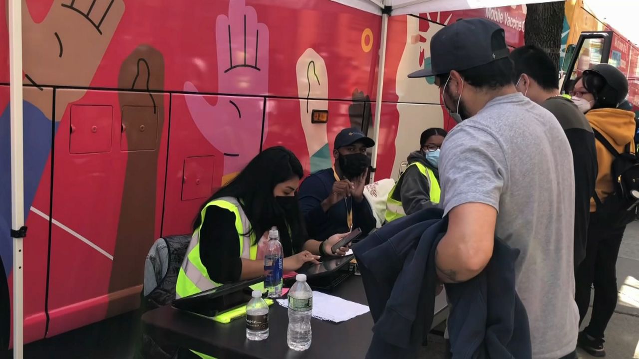 A successful mobile vaccination unit -bus in Sunset Park