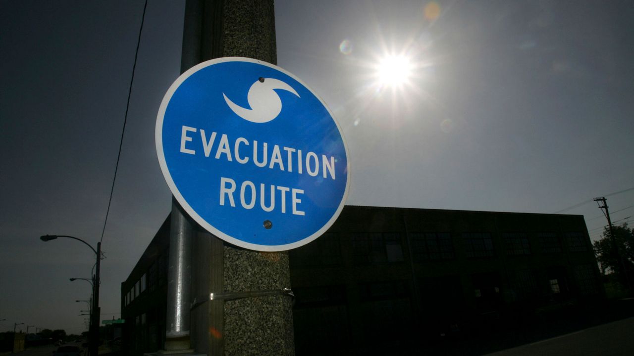 evacuation route sign