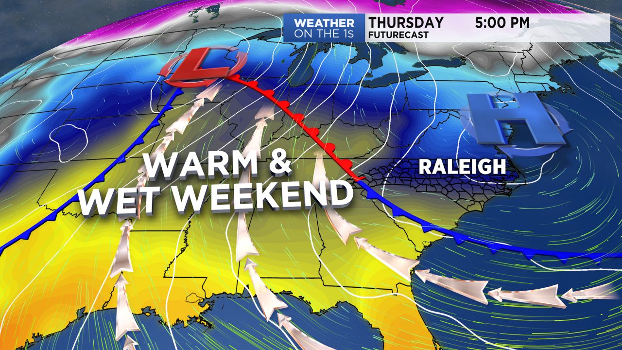 Dry conditions expected through Thursday, rain and temperatures increase Friday and this weekend.