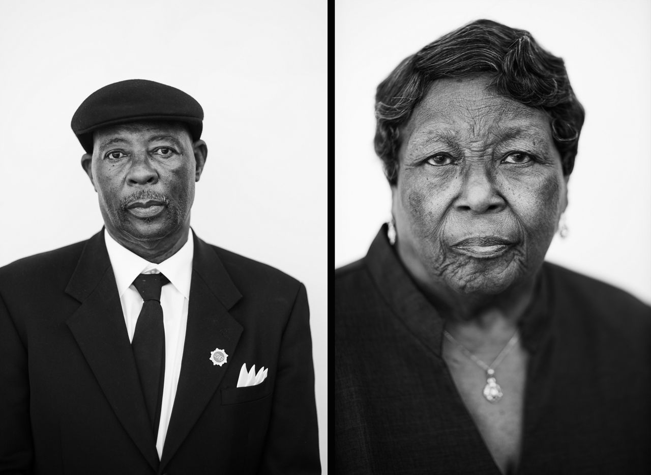 These photos of Robert Bryant and Carnewia Spence, captured by Bertie Pearson, are shown in an exhibition in London (Photo credit: Bertie Pearson)