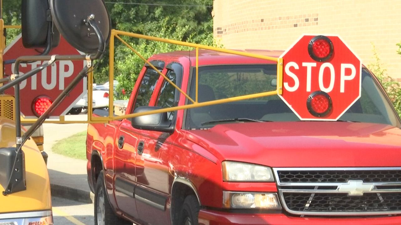 Onslow County school buses using extended stop arms