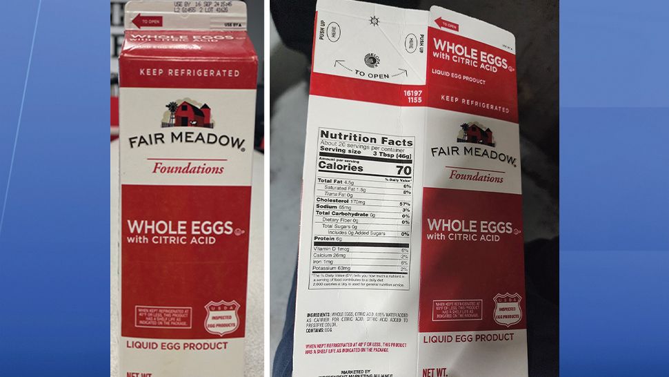 Liquid egg products recalled for misbranding, undeclared allergens