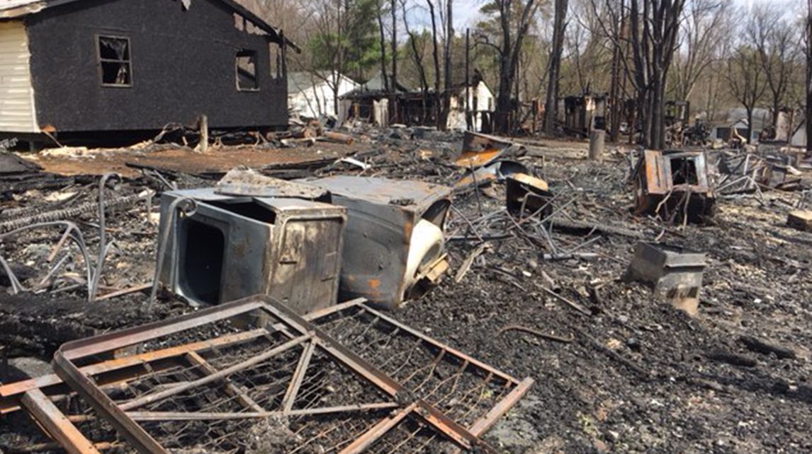 Cleanup begins following Fallsburg fire