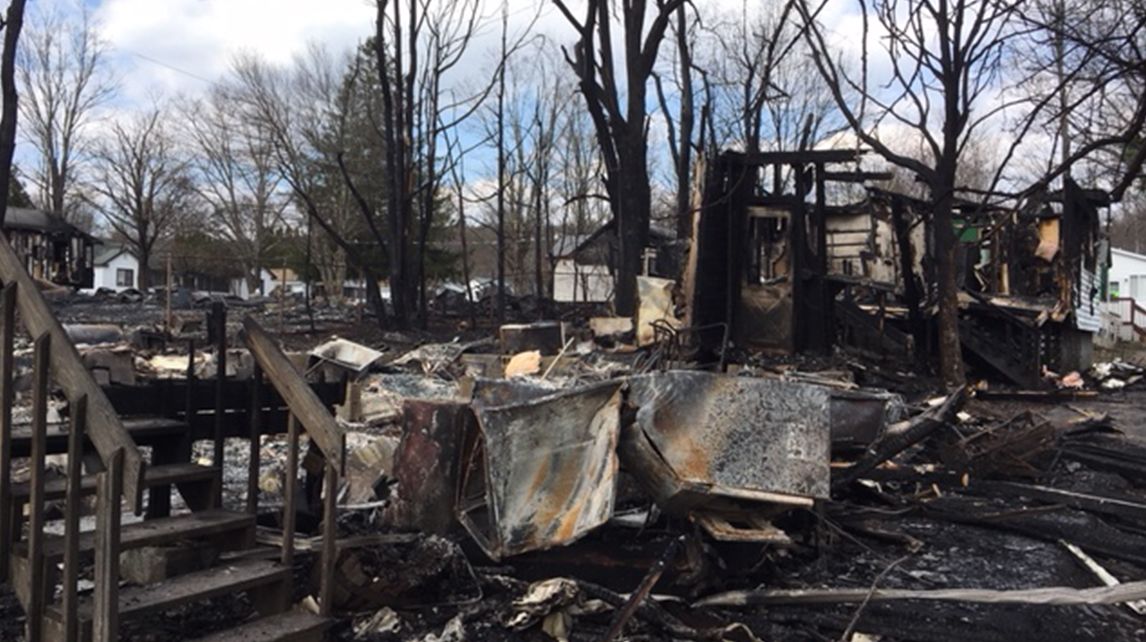 Cleanup begins following Fallsburg fire
