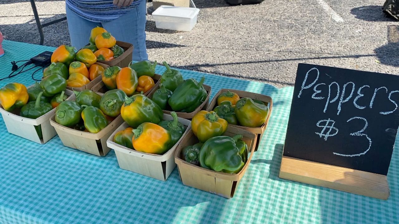 Peppers for sale Shine's Farmstand (Lupe Zapata/Spectrum News)