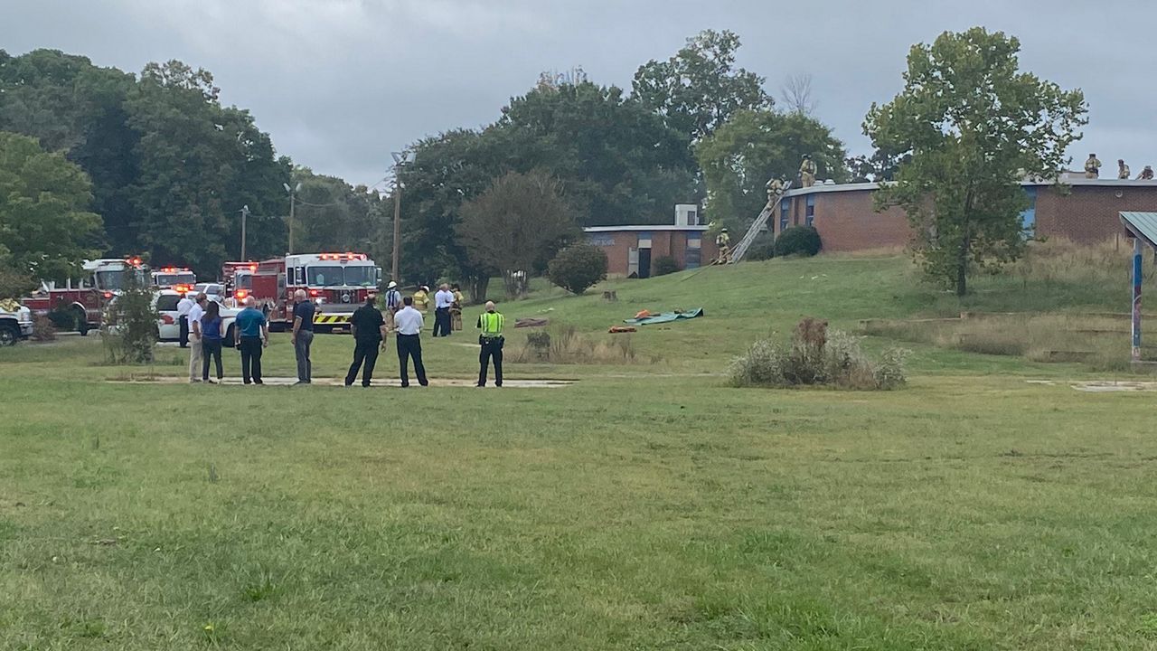 A fire broke out at the old Peeler Open Elementary School in Greensboro. 