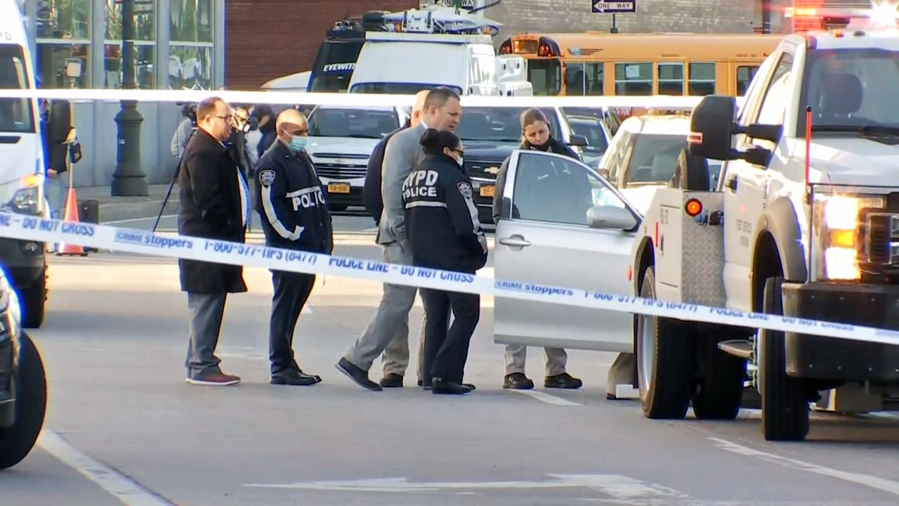 Shots fired by police after stolen vehicle crashes into NYPD car