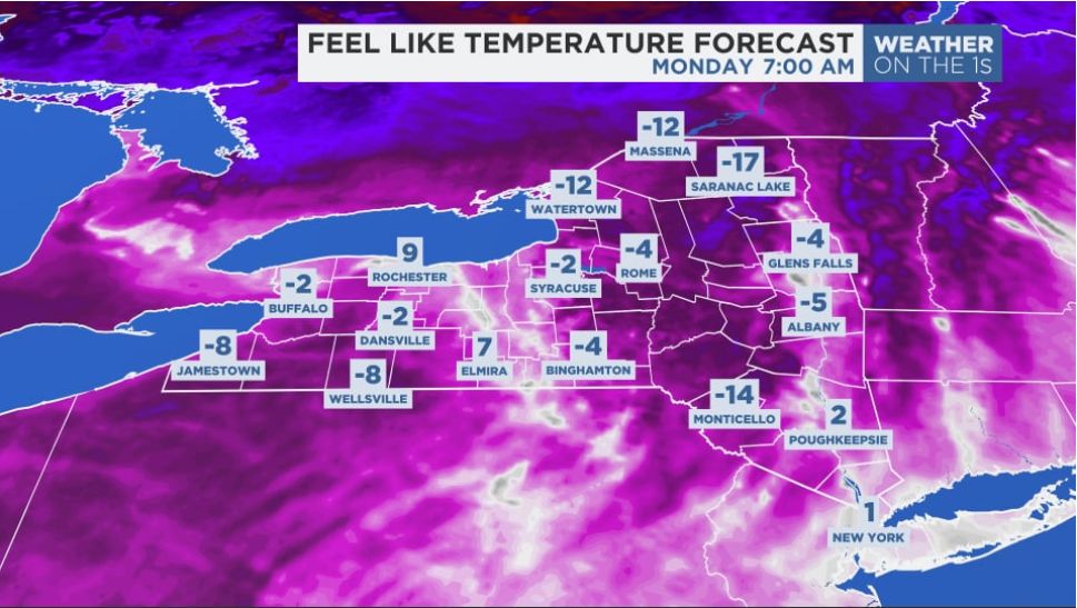 Wind Chill Monday Forecast