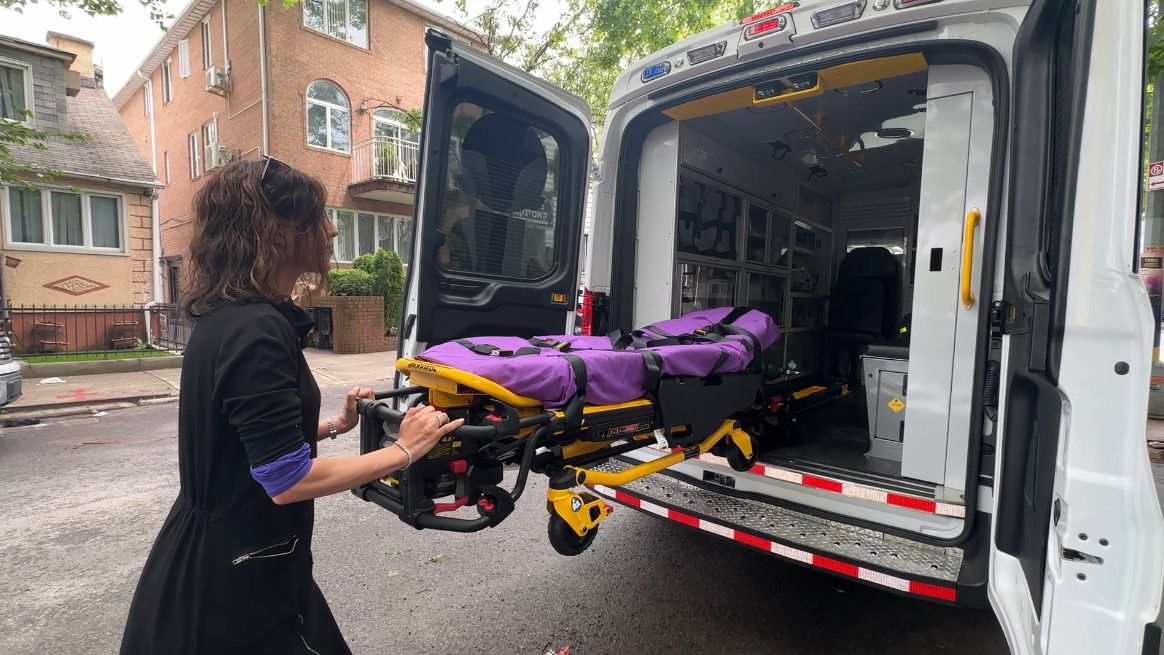 Ezras Nashim was founded in 2015, and they got their first ambulance in 2020. (Spectrum News NY1/Rebecca Greenberg)