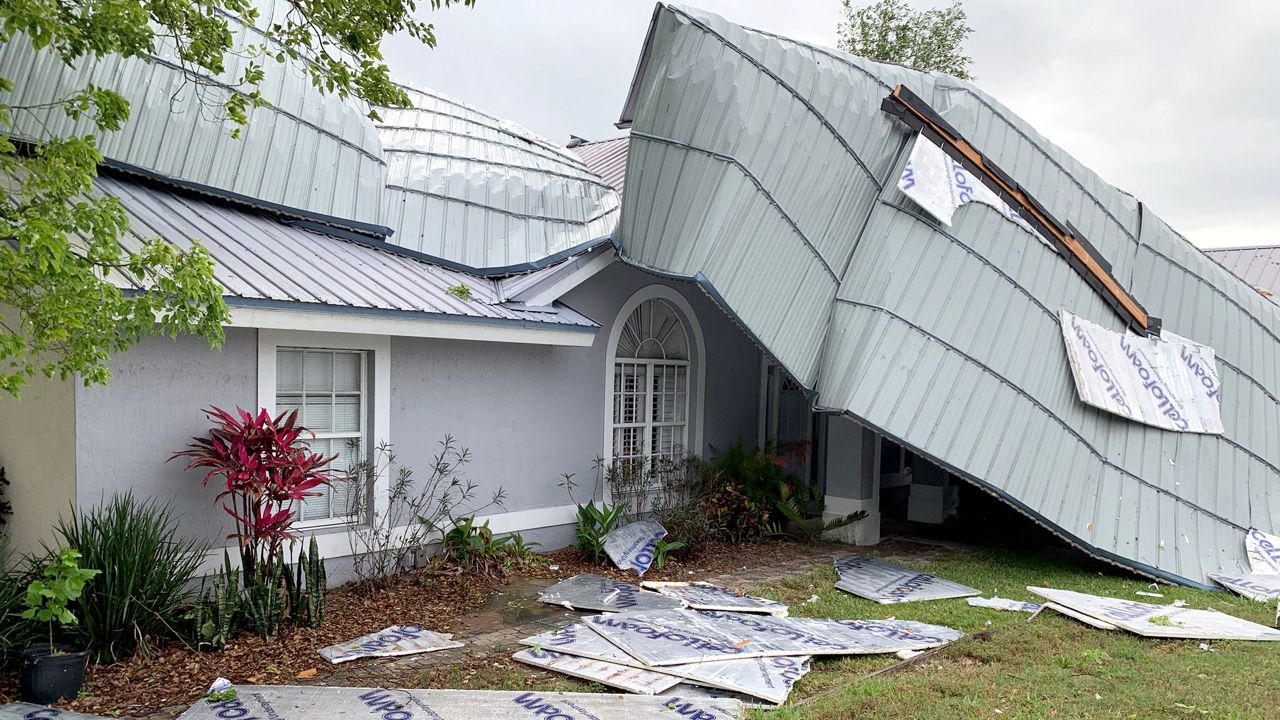 Seminole County home loses roof during Thursday storm