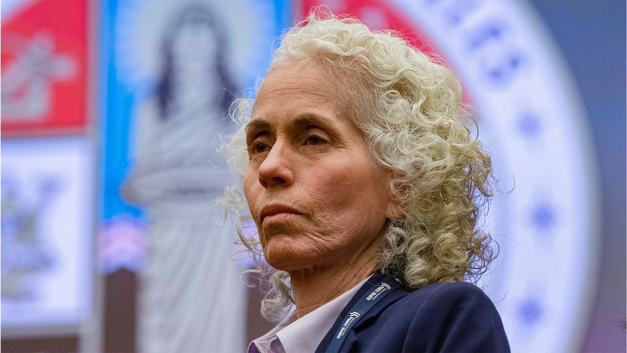 Los Angeles County Public Health Director Barbara Ferrer takes questions at a news conference in Los Angeles on March, 12, 2020. (AP Photo/Damian Dovarganes, File)