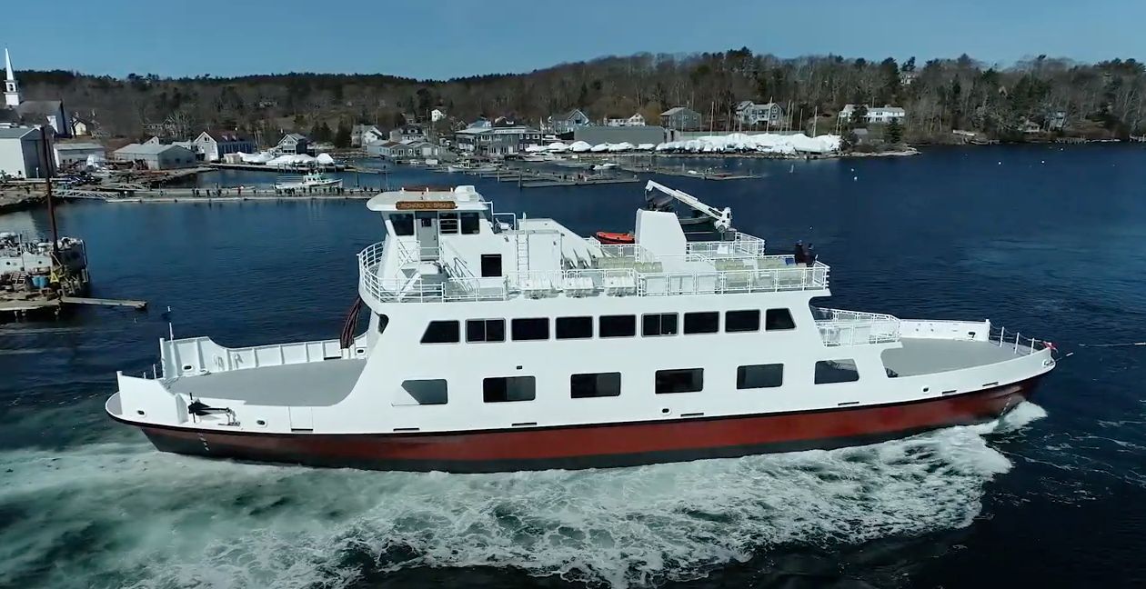 Ferry that ran aground has damage to propellors, rudder