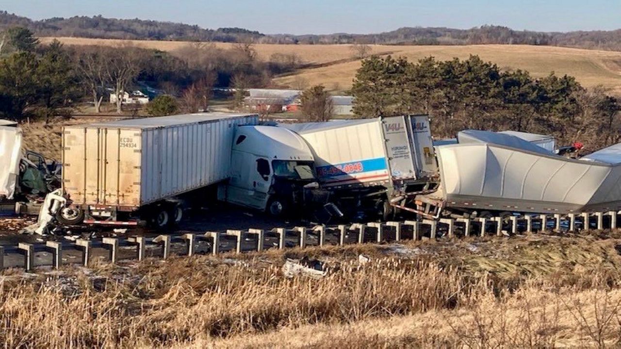 The crash occurred in Jackson County south of Osseo.