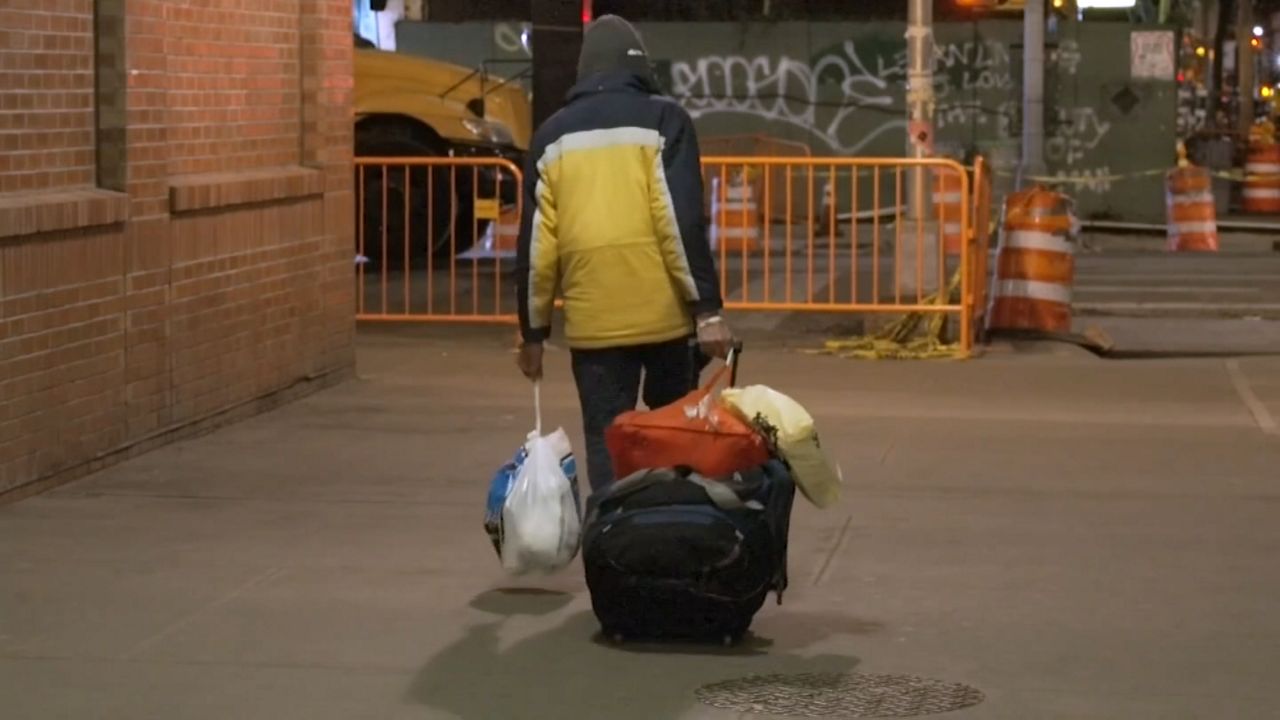 a homeless person