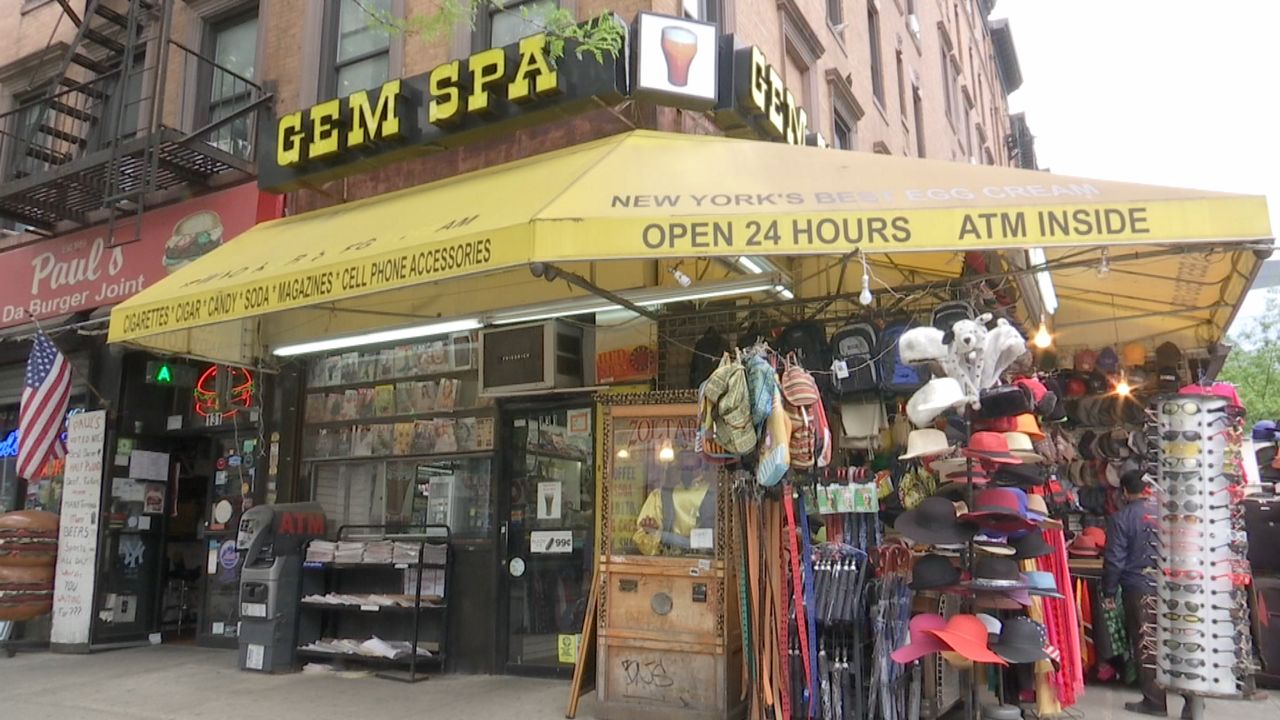 Outside of Gem Spa in the East Village