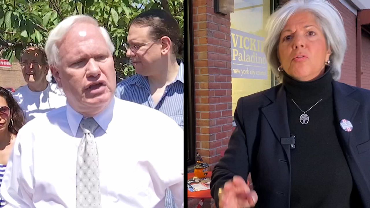 File images of Democrat Tony Avella, left, and Republican Vickie Paladino, who will be sworn in as the council member of District 19 in Queens on Jan. 1.