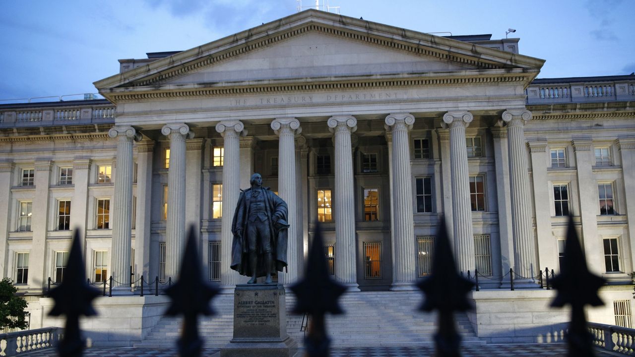 File photo of the U.S. Department of the Treasury in Washington, D.C. (via Associated Press)