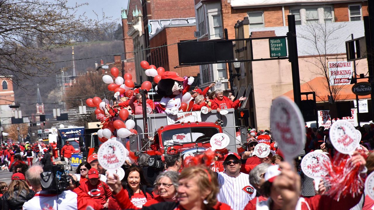 The Findlay Market Opening Day Parade is a century-old tradition in Cincinnati. Due to COVID-19, the event has been canceled the past two seasons. Now, an MLB labor dispute may cancel it this year. (Spectrum News 1/Casey Weldon)