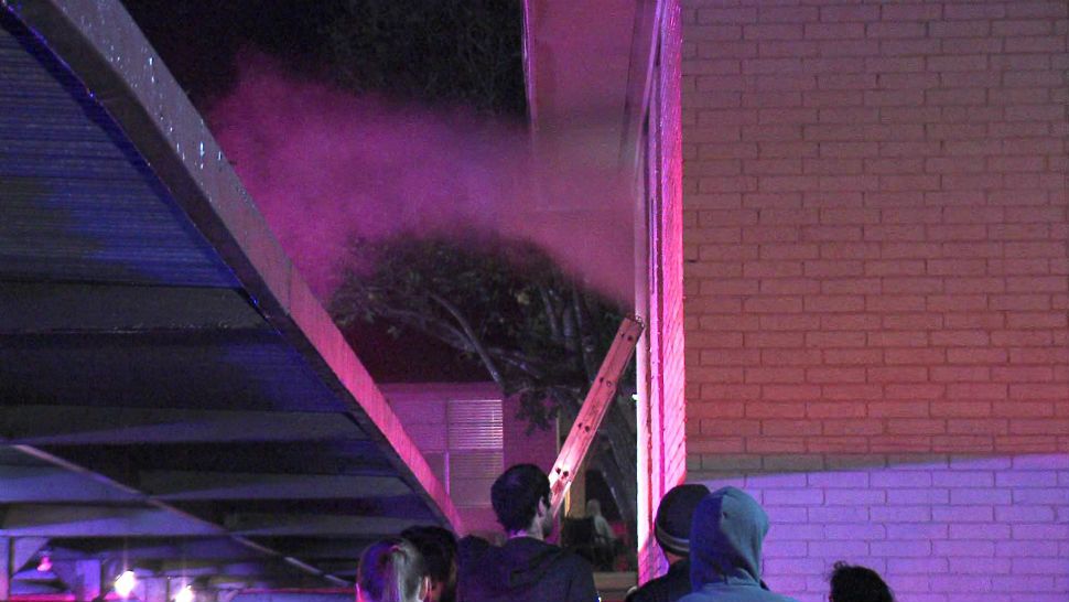 Woman injured after jumping out window to escape apartment fire at the Fire Oaks Hills Village Apartments. (Courtesy: Ken Branca)