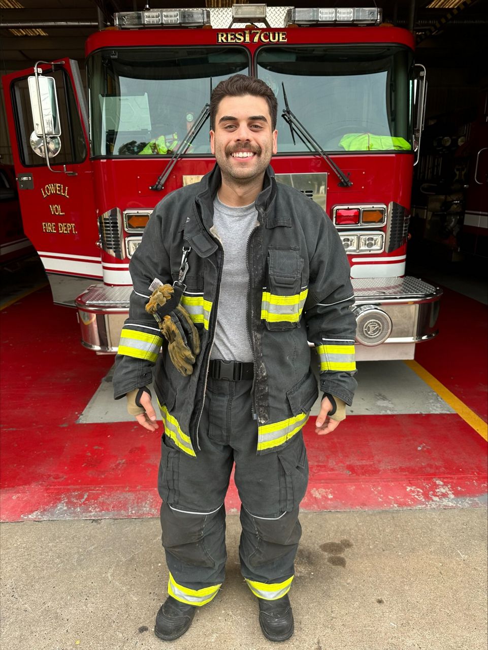 Sal Mendoza-Santos, a part-time firefighter and parts manager at Speed Street Collison Street, helps host an extrication event for firefighters to be trained on emergencies involving newer model cars. (Courtesy: Sal Mendoza-Santos)