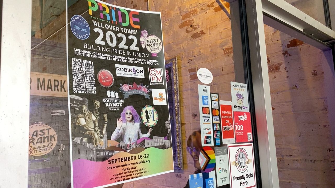 Poster for Union County's first pride event