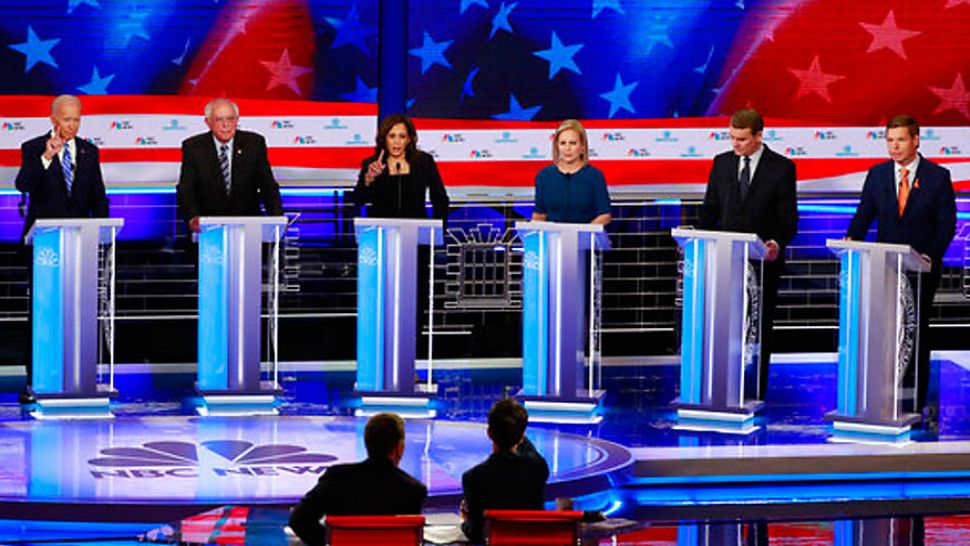 Picture from the first series of Democratic debates from Miami (AP Photo)